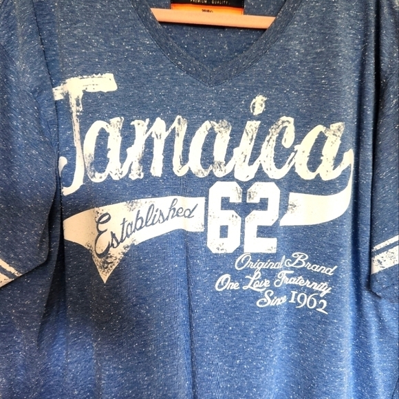 Men's Surf Classic "Jamaica" Plus  Size Baseball's Tee - Size 3x - Picture 3 of 10